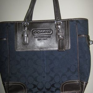 COACH NAVY LUNCH TOTE